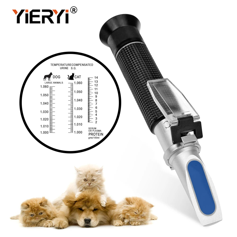 Yieryi Pet Urine Refractometer, Veterinary Specific Gravity & Protein Meter for Cats and Dogs Yieryi Pet Urine Refractometer, Veterinary Specific Gravity & Protein Meter for Cats and Dogs