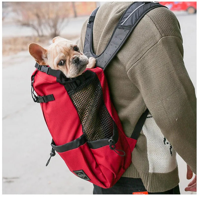 Breathable Pet Dog Carrier Backpack, Outdoor Travel Bag for Hiking, Cycling & Motorcycle Rides Breathable Pet Dog Carrier Backpack, Outdoor Travel Bag for Hiking, Cycling & Motorcycle Rides