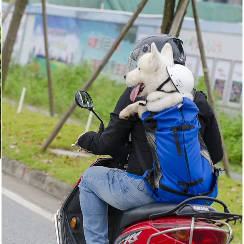 Breathable Pet Dog Carrier Backpack, Outdoor Travel Bag for Hiking, Cycling & Motorcycle Rides Breathable Pet Dog Carrier Backpack, Outdoor Travel Bag for Hiking, Cycling & Motorcycle Rides