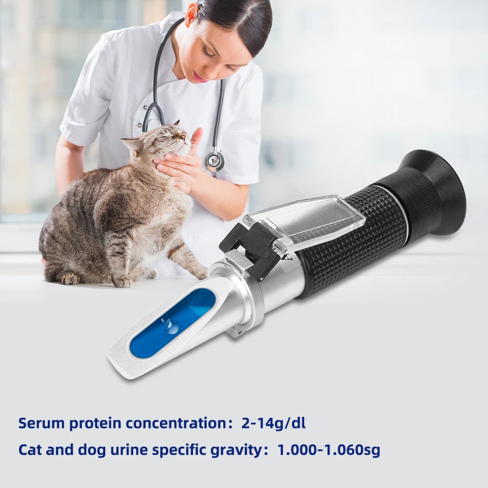 Yieryi Pet Urine Refractometer, Veterinary Specific Gravity & Protein Meter for Cats and Dogs Yieryi Pet Urine Refractometer, Veterinary Specific Gravity & Protein Meter for Cats and Dogs