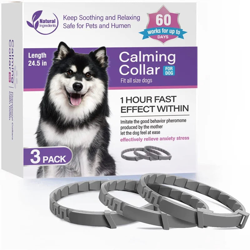3/4 Pack Adjustable Calming Pheromone Collars for Dogs & Cats – Anxiety & Stress Relief 3/4 Pack Adjustable Calming Pheromone Collars for Dogs & Cats – Anxiety & Stress Relief