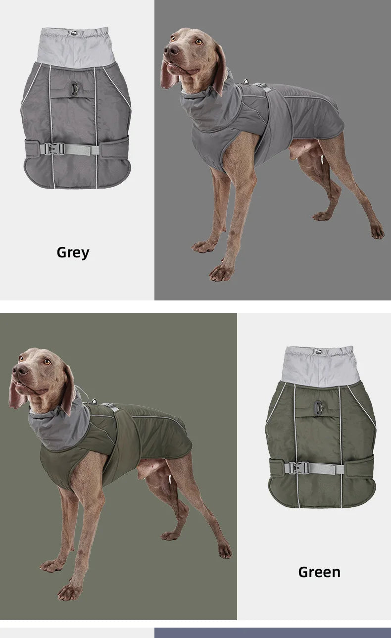 Luxury Winter Dog Jacket, Waterproof Padded Warm Coat with Reflective Safety Luxury Winter Dog Jacket, Waterproof Padded Warm Coat with Reflective Safety