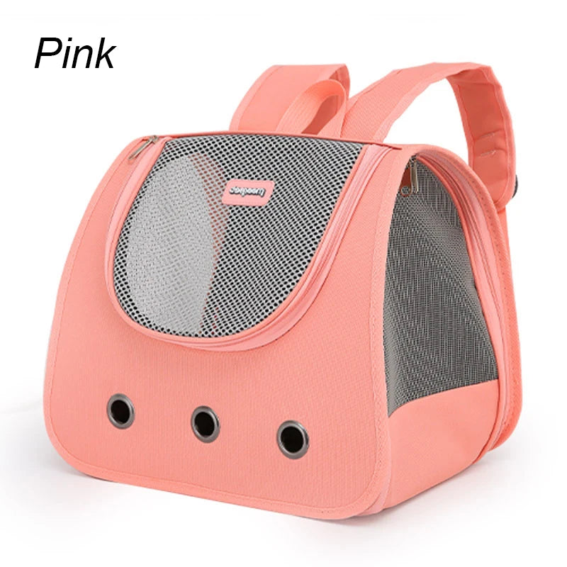Foldable Portable Cat Backpack, Breathable Double Shoulder Pet Carrier for Cats & Small Dogs Foldable Portable Cat Backpack, Breathable Double Shoulder Pet Carrier for Cats & Small Dogs