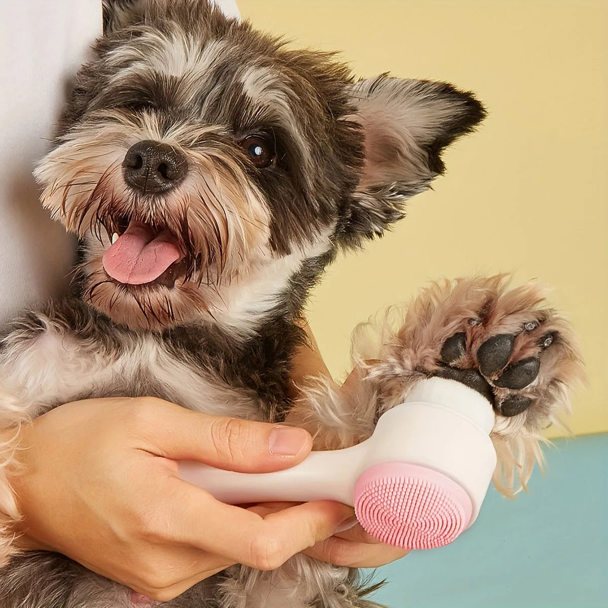 Silicone Pet Paw Cleaner & Massage Brush, Dual-Sided Grooming Tool for Dogs Silicone Pet Paw Cleaner & Massage Brush, Dual-Sided Grooming Tool for Dogs