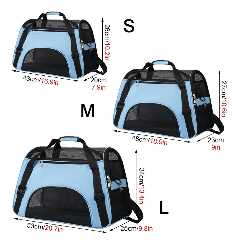 Portable Foldable Pet Carrier Bag, Travel Handbag for Small Dogs, Cats & Puppies Portable Foldable Pet Carrier Bag, Travel Handbag for Small Dogs, Cats & Puppies