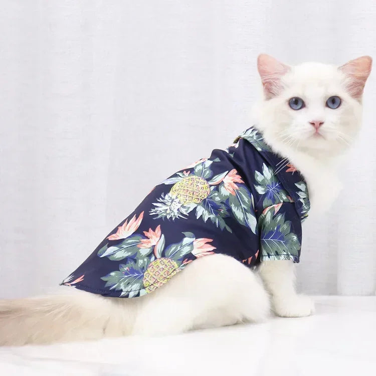 Hawaiian Style Summer Dog Shirt, Beachwear for Small & Medium Dogs, Puppies, and Cats Hawaiian Style Summer Dog Shirt, Beachwear for Small & Medium Dogs, Puppies, and Cats