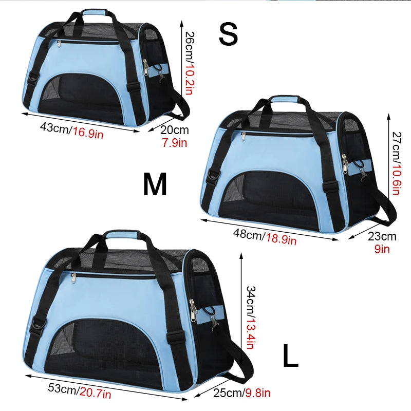 Portable Foldable Pet Carrier Bag, Travel Handbag for Small Dogs, Cats & Puppies Portable Foldable Pet Carrier Bag, Travel Handbag for Small Dogs, Cats & Puppies