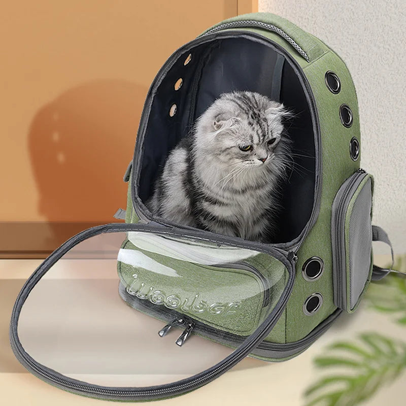 Transparent Cat Carrier Backpack, Breathable Travel Bag for Cats & Small Dogs Transparent Cat Carrier Backpack, Breathable Travel Bag for Cats & Small Dogs