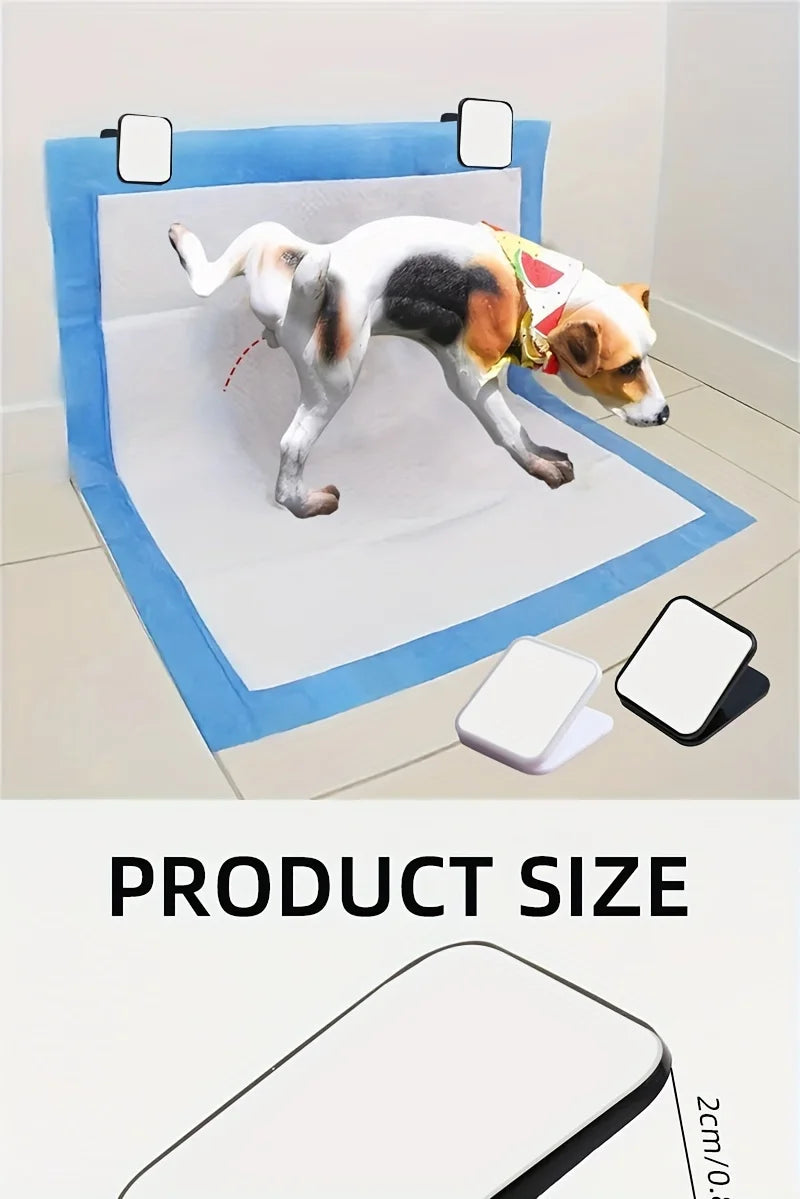 3pcs Wall-Mounted Dog Pee Pad Clip Holders, Stickable Pet Cleaning Accessory 3pcs Wall-Mounted Dog Pee Pad Clip Holders, Stickable Pet Cleaning Accessory