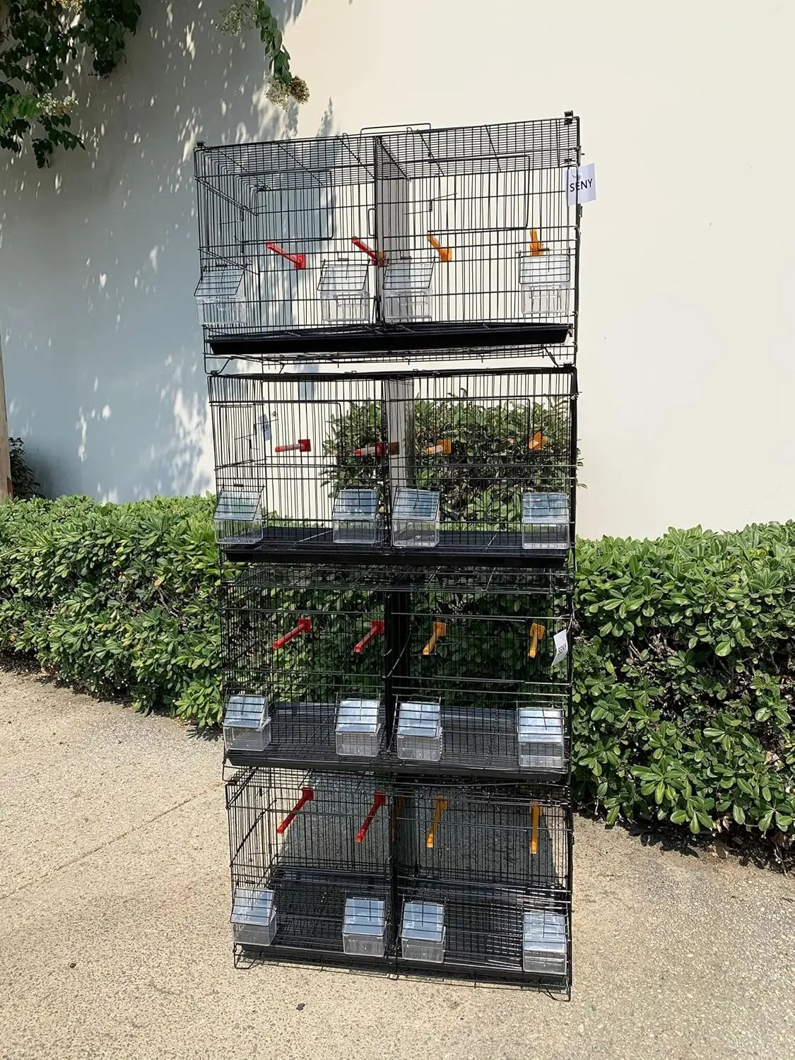 Set of 4 Stackable Breeding Bird Cage for Canary, Finch, and Small Birds Set of 4 Stackable Breeding Bird Cage for Canary, Finch, and Small Birds