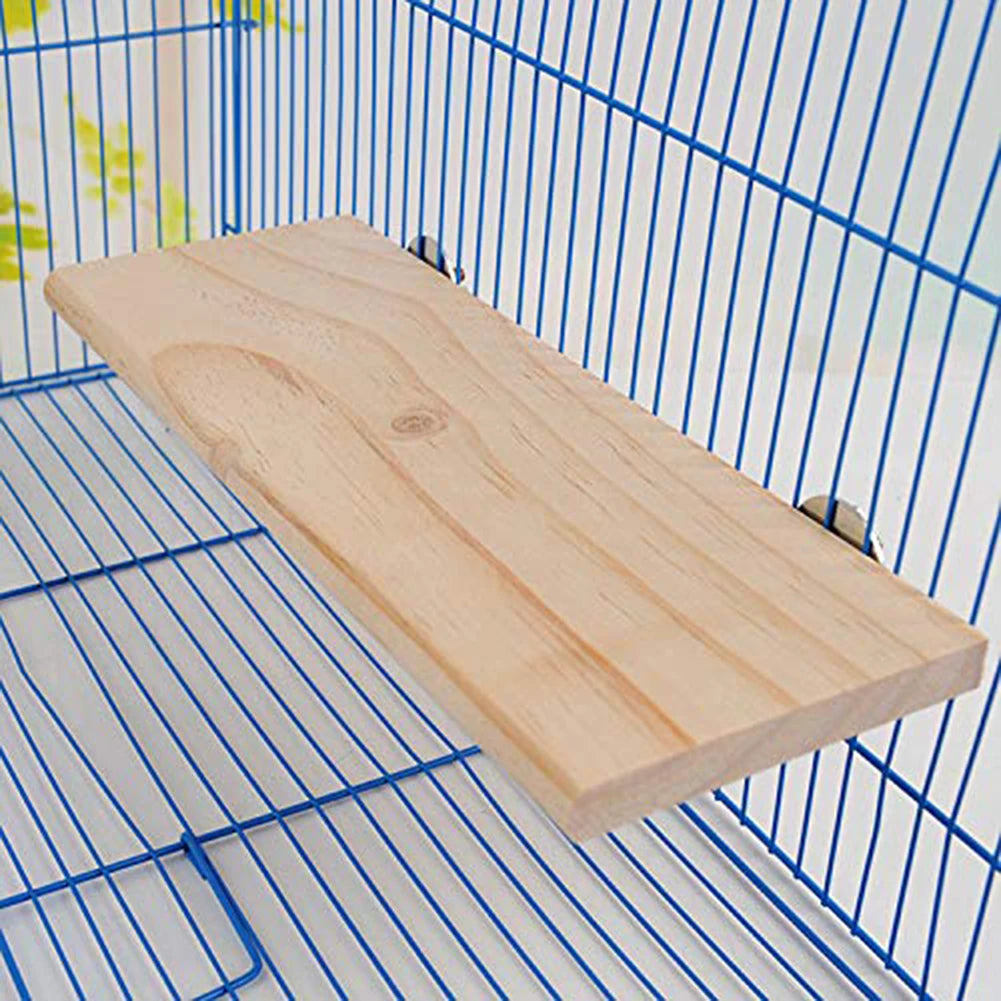 Wooden Jumping Platform & Perch Toy — Cage Accessory for Birds, Hamsters & Gerbils Wooden Jumping Platform & Perch Toy — Cage Accessory for Birds, Hamsters & Gerbils