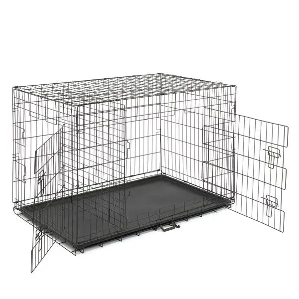 48” Folding Steel Pet Crate – Heavy Duty Wire Kennel Playpen for Dogs & Cats 48” Folding Steel Pet Crate – Heavy Duty Wire Kennel Playpen for Dogs & Cats