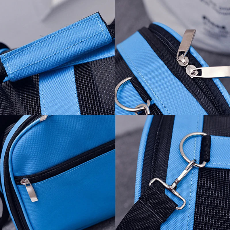 Foldable Portable Pet Carrying Handbag, Mesh Travel Cage for Small & Medium Dogs and Cats Foldable Portable Pet Carrying Handbag, Mesh Travel Cage for Small & Medium Dogs and Cats