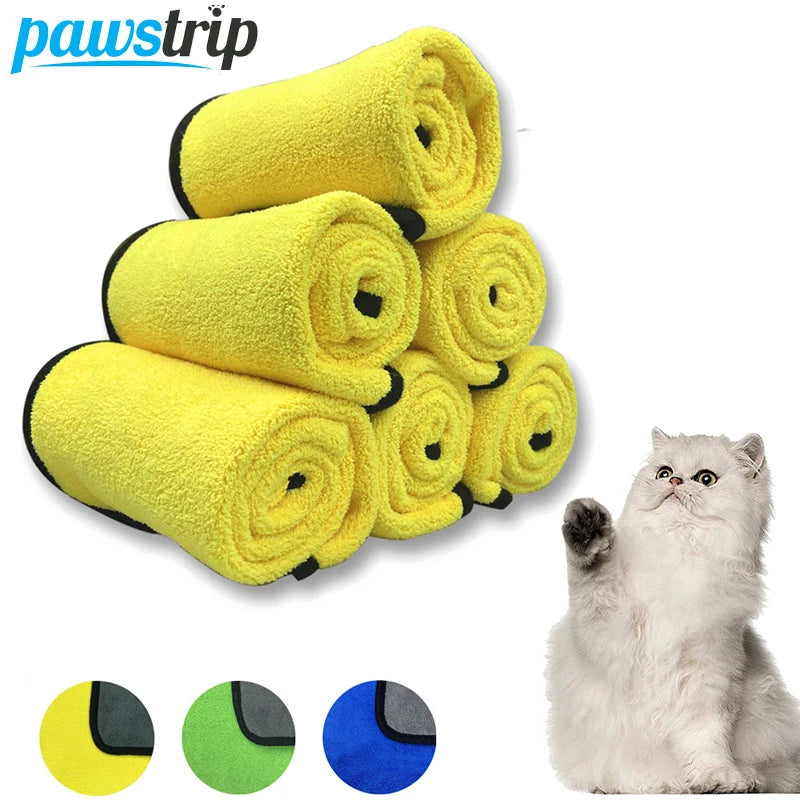 Quick-Drying Absorbent Pet Bath Towel for Dogs & Cats, Soft Lint-Free Fiber Blanket Quick-Drying Absorbent Pet Bath Towel for Dogs & Cats, Soft Lint-Free Fiber Blanket