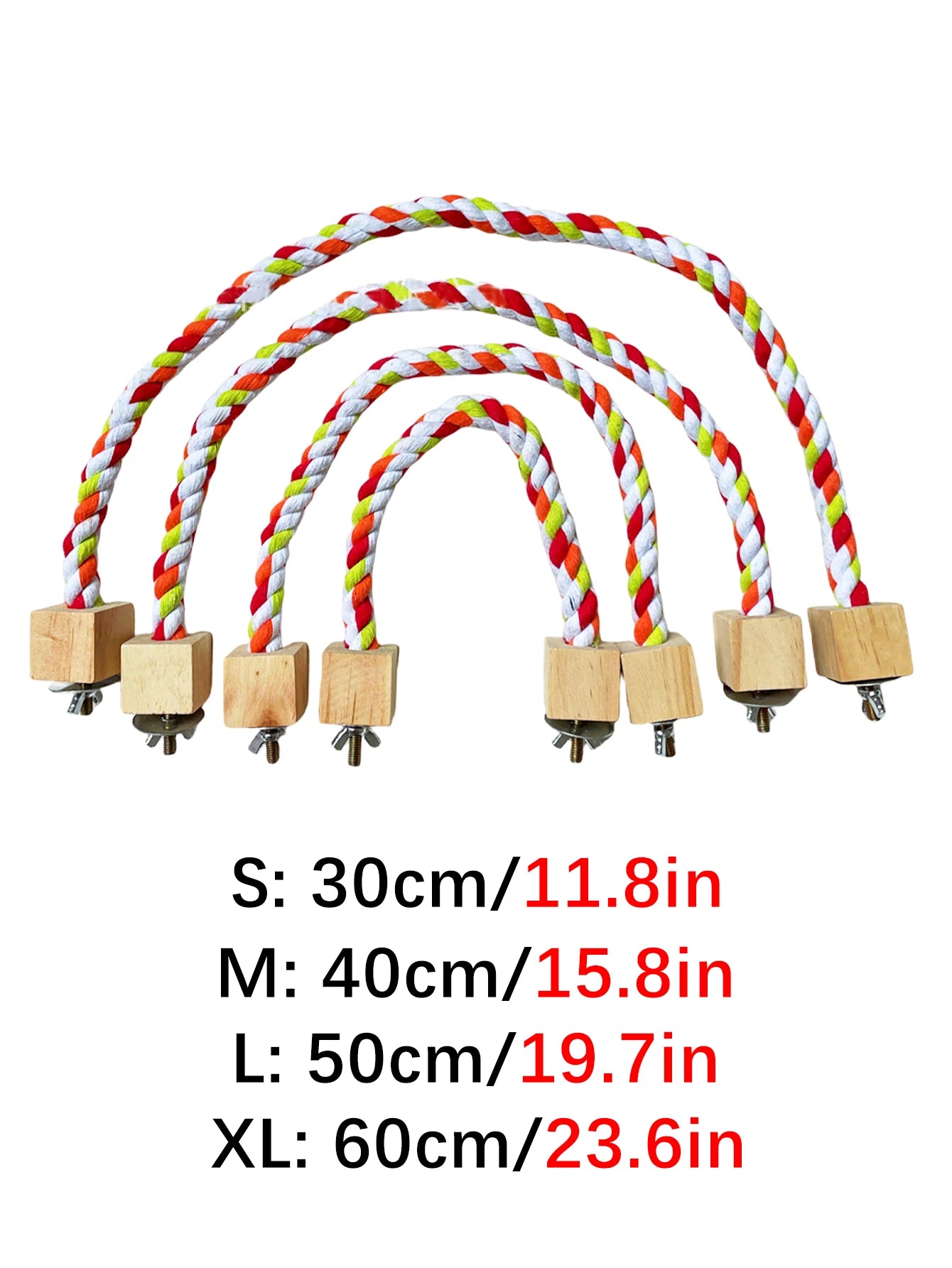 Colorful Cotton Rope Climbing & Swing Toy for Parrots — Sturdy Cage Bite & Play Accessory Colorful Cotton Rope Climbing & Swing Toy for Parrots — Sturdy Cage Bite & Play Accessory