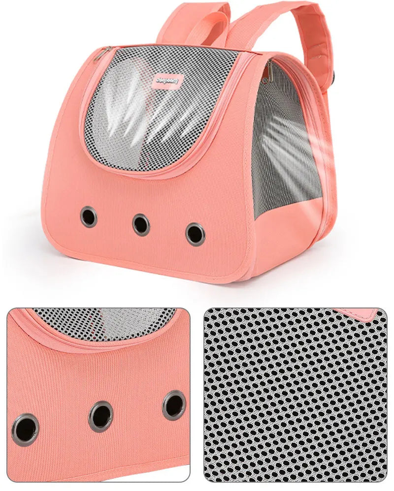 Foldable Portable Cat Backpack, Breathable Double Shoulder Pet Carrier for Cats & Small Dogs Foldable Portable Cat Backpack, Breathable Double Shoulder Pet Carrier for Cats & Small Dogs