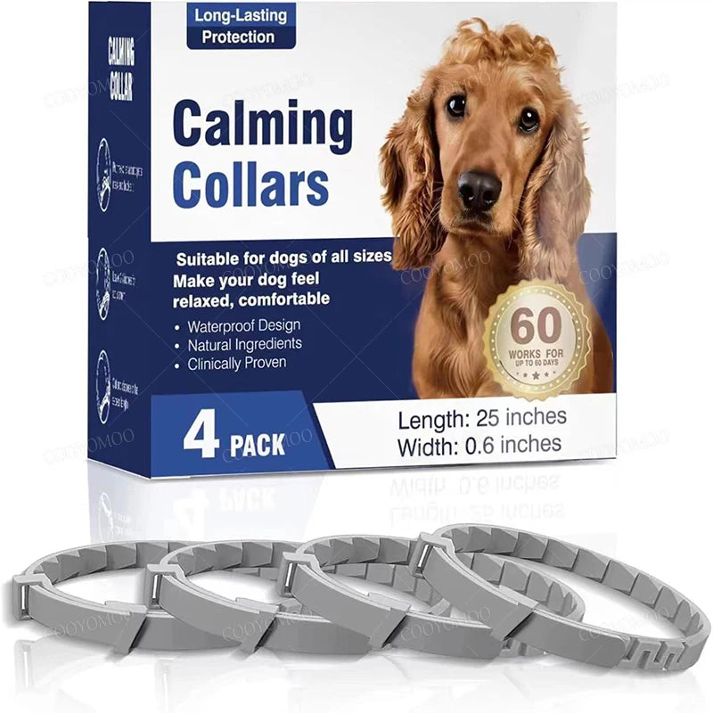 3/4 Pack Adjustable Calming Pheromone Collars for Dogs & Cats – Anxiety & Stress Relief 3/4 Pack Adjustable Calming Pheromone Collars for Dogs & Cats – Anxiety & Stress Relief