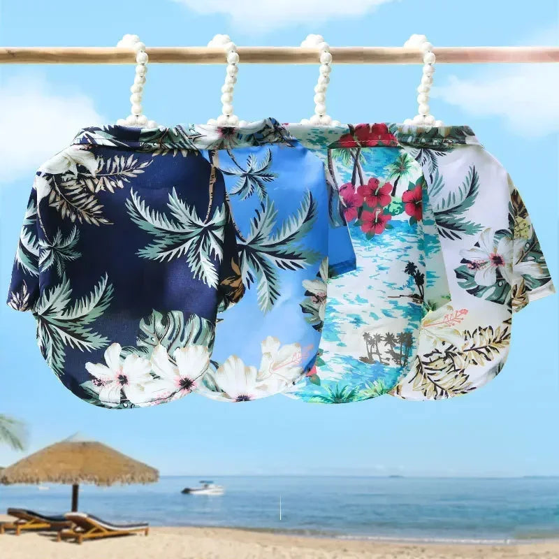 Hawaiian Style Summer Dog Shirt, Beachwear for Small & Medium Dogs, Puppies, and Cats Hawaiian Style Summer Dog Shirt, Beachwear for Small & Medium Dogs, Puppies, and Cats