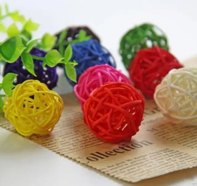 10pcs Colorful Sepak Takraw Parrot Chew Balls — Foot & Beak Toys for Birds 10pcs Colorful Sepak Takraw Parrot Chew Balls — Foot & Beak Toys for Birds