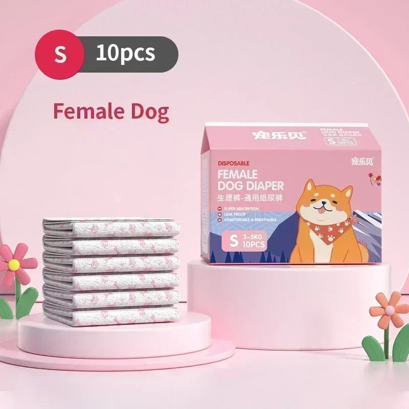 Super Absorbent Disposable Pet Diapers – Leakproof Dog & Cat Nappies for Male & Female Pets Super Absorbent Disposable Pet Diapers – Leakproof Dog & Cat Nappies for Male & Female Pets
