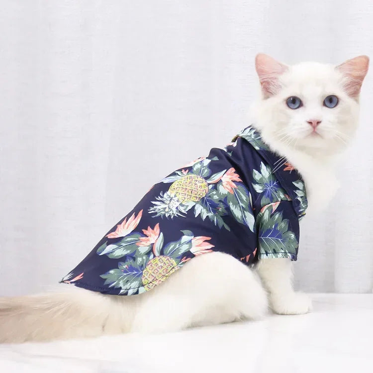 Hawaiian Style Summer Dog Shirt, Beachwear for Small & Medium Dogs, Puppies, and Cats Hawaiian Style Summer Dog Shirt, Beachwear for Small & Medium Dogs, Puppies, and Cats