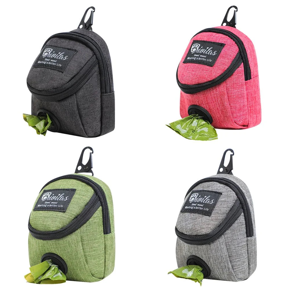 Portable Dog Training Treat Pouch, Outdoor Pet Snack Reward Bag with Poop Bag Holder Portable Dog Training Treat Pouch, Outdoor Pet Snack Reward Bag with Poop Bag Holder