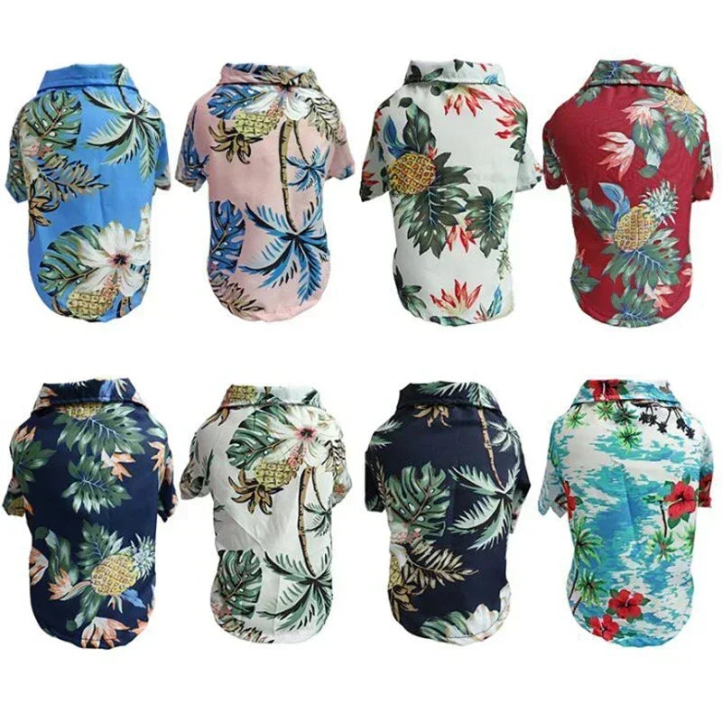 Hawaiian Style Summer Dog Shirt, Beachwear for Small & Medium Dogs, Puppies, and Cats Hawaiian Style Summer Dog Shirt, Beachwear for Small & Medium Dogs, Puppies, and Cats