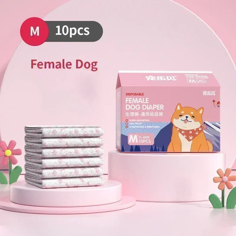 Super Absorbent Disposable Pet Diapers – Leakproof Dog & Cat Nappies for Male & Female Pets Super Absorbent Disposable Pet Diapers – Leakproof Dog & Cat Nappies for Male & Female Pets