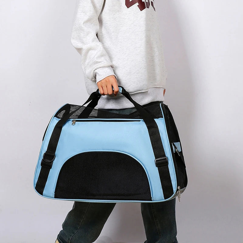 Portable Foldable Pet Carrier Bag, Travel Handbag for Small Dogs, Cats & Puppies Portable Foldable Pet Carrier Bag, Travel Handbag for Small Dogs, Cats & Puppies