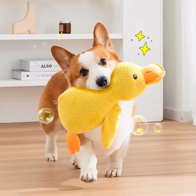 Stomping Duck Plush Dog Toy – Bite-Resistant, Teeth Cleaning Toy for Large Dogs & Puppies Stomping Duck Plush Dog Toy – Bite-Resistant, Teeth Cleaning Toy for Large Dogs & Puppies