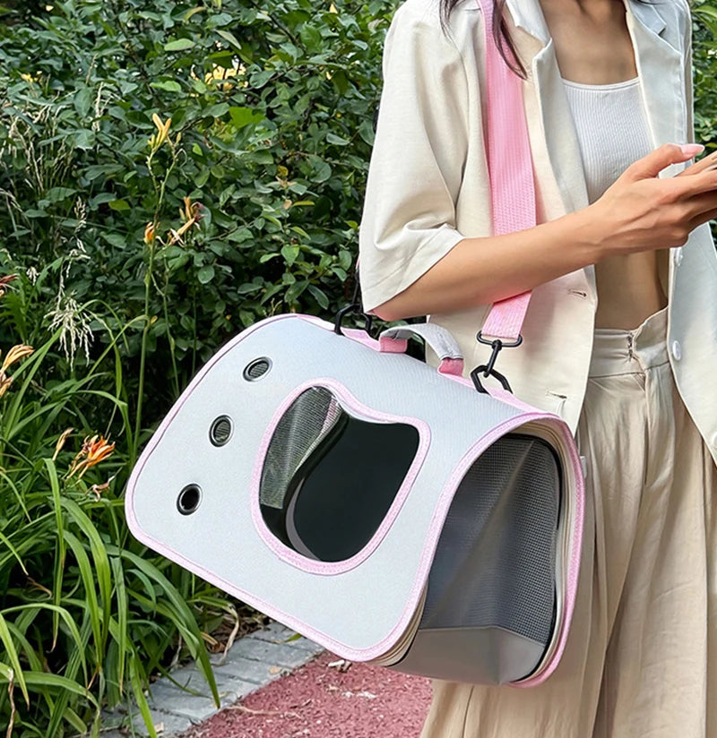 Portable Foldable Pet Carrier Bag for Small Dogs & Cats, Breathable Shoulder Travel Bag Portable Foldable Pet Carrier Bag for Small Dogs & Cats, Breathable Shoulder Travel Bag