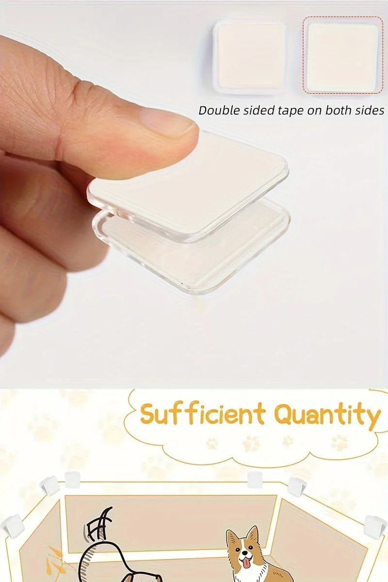 3pcs Wall-Mounted Dog Pee Pad Clip Holders, Stickable Pet Cleaning Accessory 3pcs Wall-Mounted Dog Pee Pad Clip Holders, Stickable Pet Cleaning Accessory