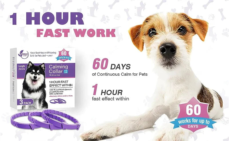 3/4 Pack Adjustable Calming Pheromone Collars for Dogs & Cats – Anxiety & Stress Relief 3/4 Pack Adjustable Calming Pheromone Collars for Dogs & Cats – Anxiety & Stress Relief