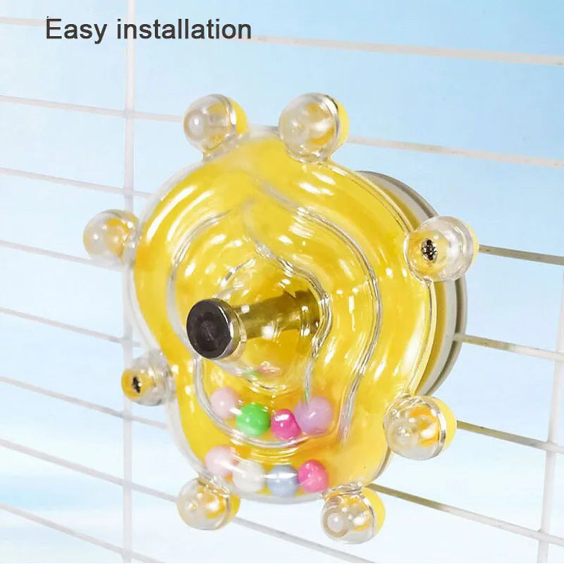 Interactive Rotating Parrot Treat Dispenser Toy — Bird Cage Mental Stimulation Toy Interactive Rotating Parrot Treat Dispenser Toy — Bird Cage Mental Stimulation Toy
