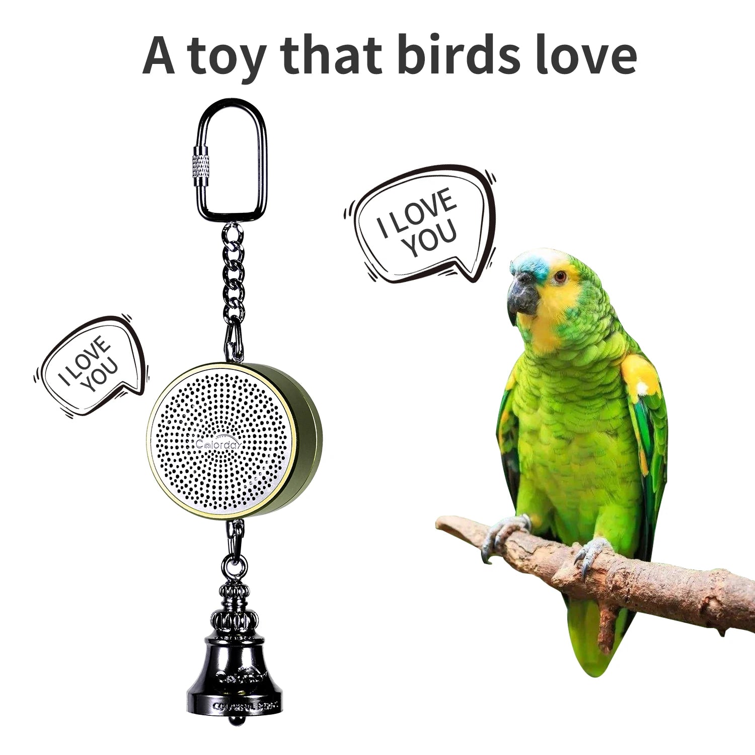 Interactive Talking Training Toy for Parrots — Voice Recording & Playback Interactive Talking Training Toy for Parrots — Voice Recording & Playback