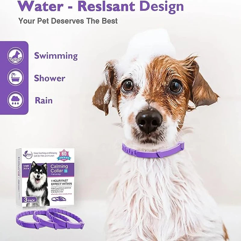 3/4 Pack Adjustable Calming Pheromone Collars for Dogs & Cats – Anxiety & Stress Relief 3/4 Pack Adjustable Calming Pheromone Collars for Dogs & Cats – Anxiety & Stress Relief