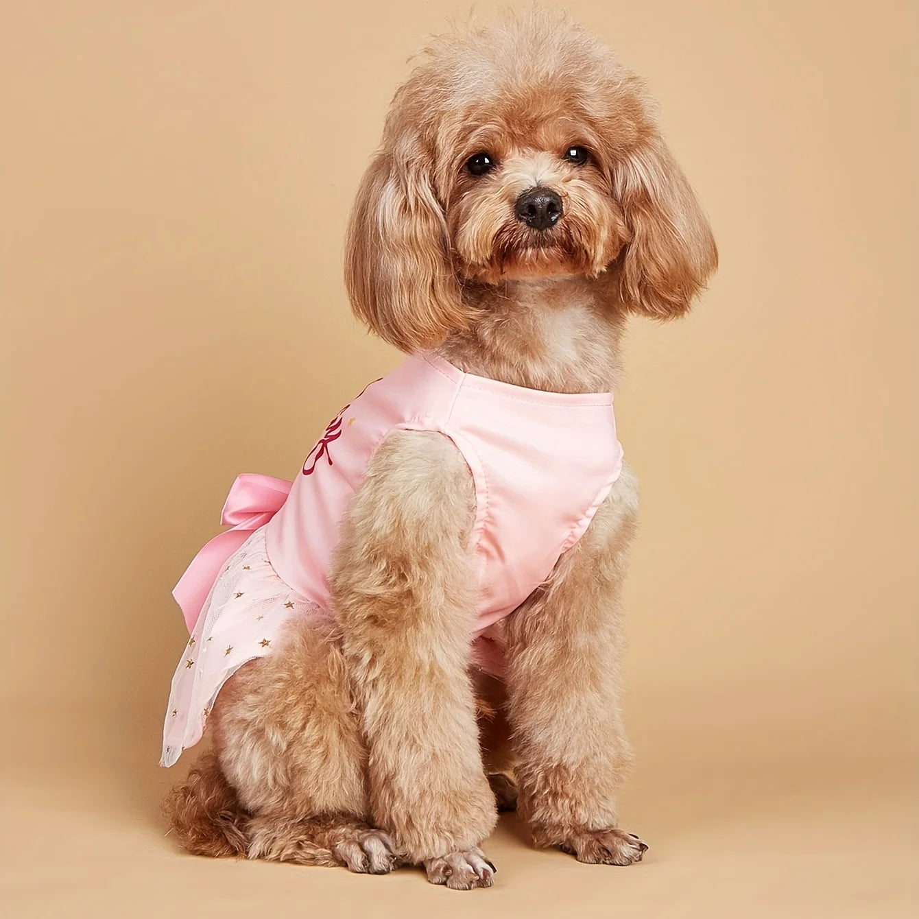 Pink Bowknot Dog Dress, Tulle & Sequin Pet Outfit for Birthdays & Parties Pink Bowknot Dog Dress, Tulle & Sequin Pet Outfit for Birthdays & Parties