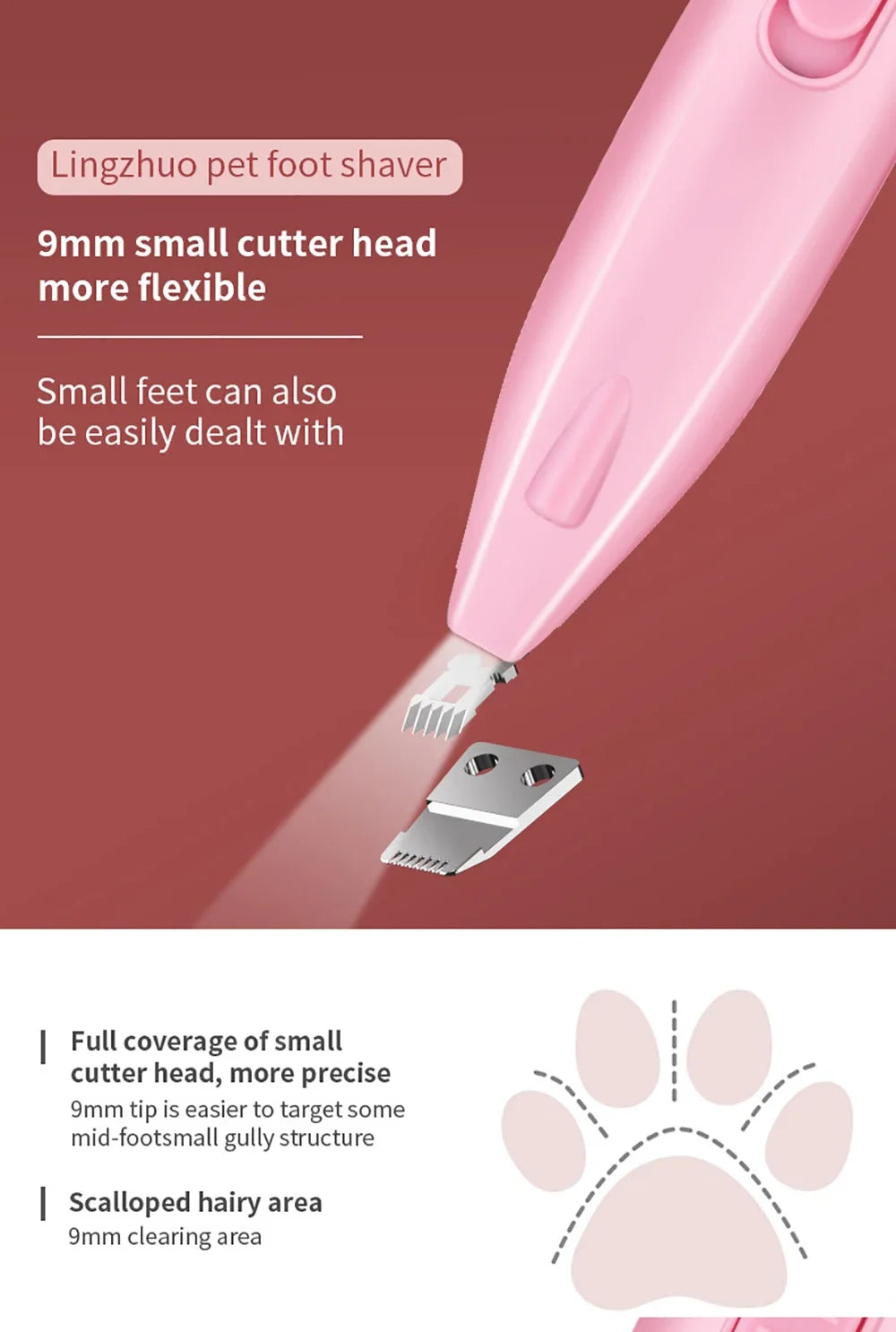 Electric Pet Hair Trimmer – Professional Dog & Cat Grooming Clipper for Paws, Ears, and Face Electric Pet Hair Trimmer – Professional Dog & Cat Grooming Clipper for Paws, Ears, and Face