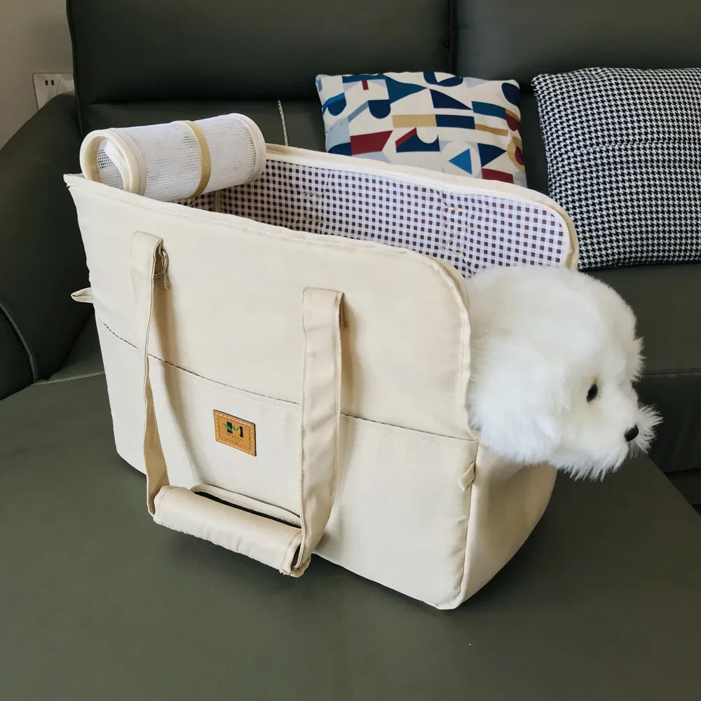 Dog Car Booster Seat & Pet Carrier Bag for Small Dogs and Cats, with Pad and Safety Straps Dog Car Booster Seat & Pet Carrier Bag for Small Dogs and Cats, with Pad and Safety Straps