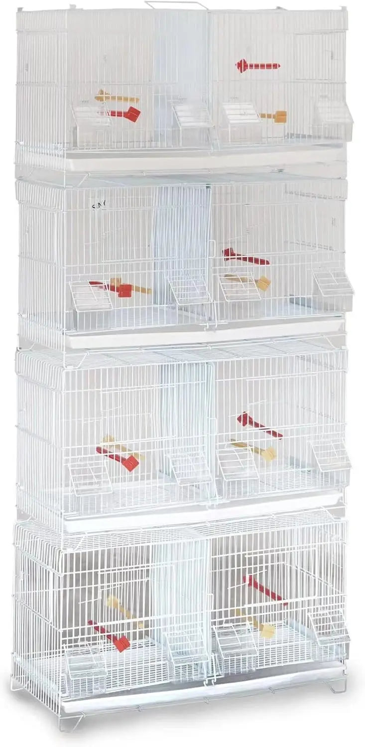 Set of 4 Stackable Breeding Bird Cage for Canary, Finch, and Small Birds Set of 4 Stackable Breeding Bird Cage for Canary, Finch, and Small Birds