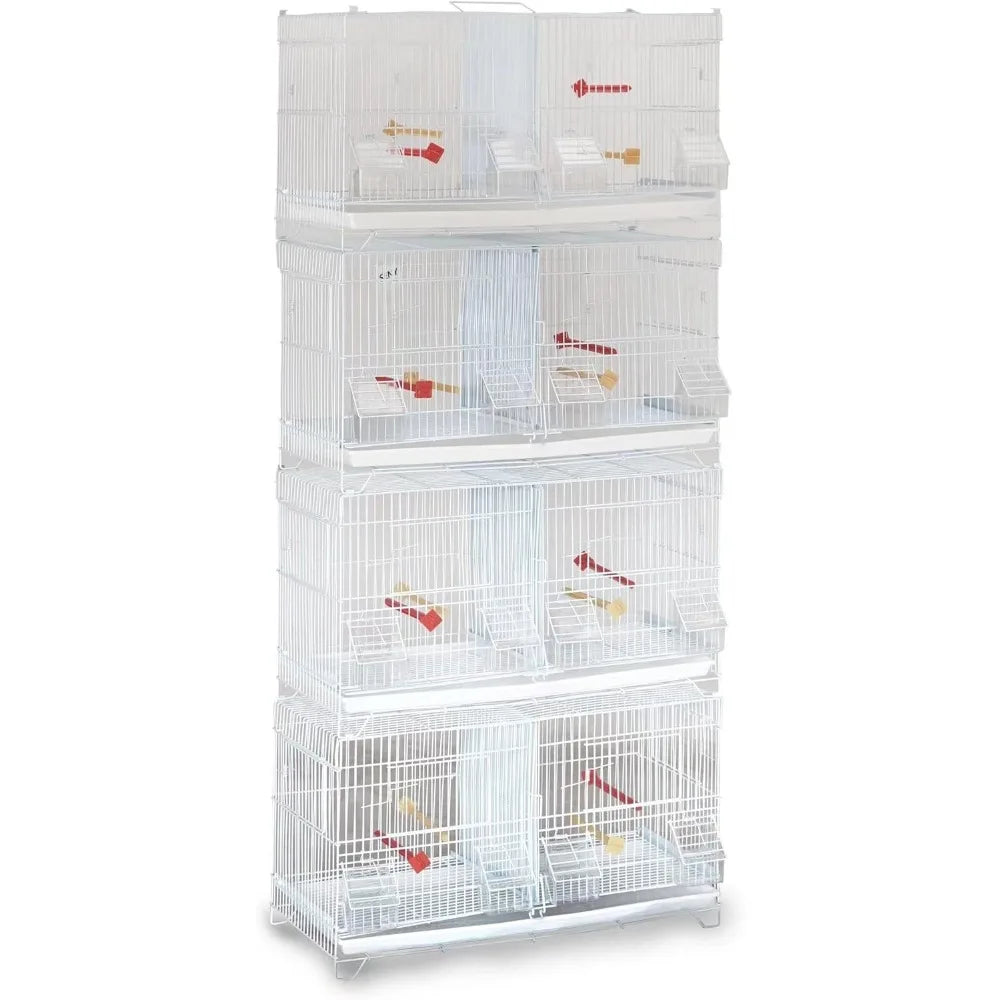 Set of 4 Stackable Breeding Bird Cage for Canary, Finch, and Small Birds Set of 4 Stackable Breeding Bird Cage for Canary, Finch, and Small Birds