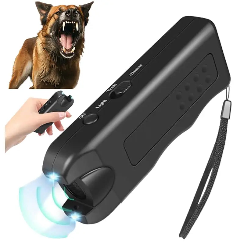 3-in-1 Portable Ultrasonic Dog Repeller & Anti-Barking Training Device with LED 3-in-1 Portable Ultrasonic Dog Repeller & Anti-Barking Training Device with LED