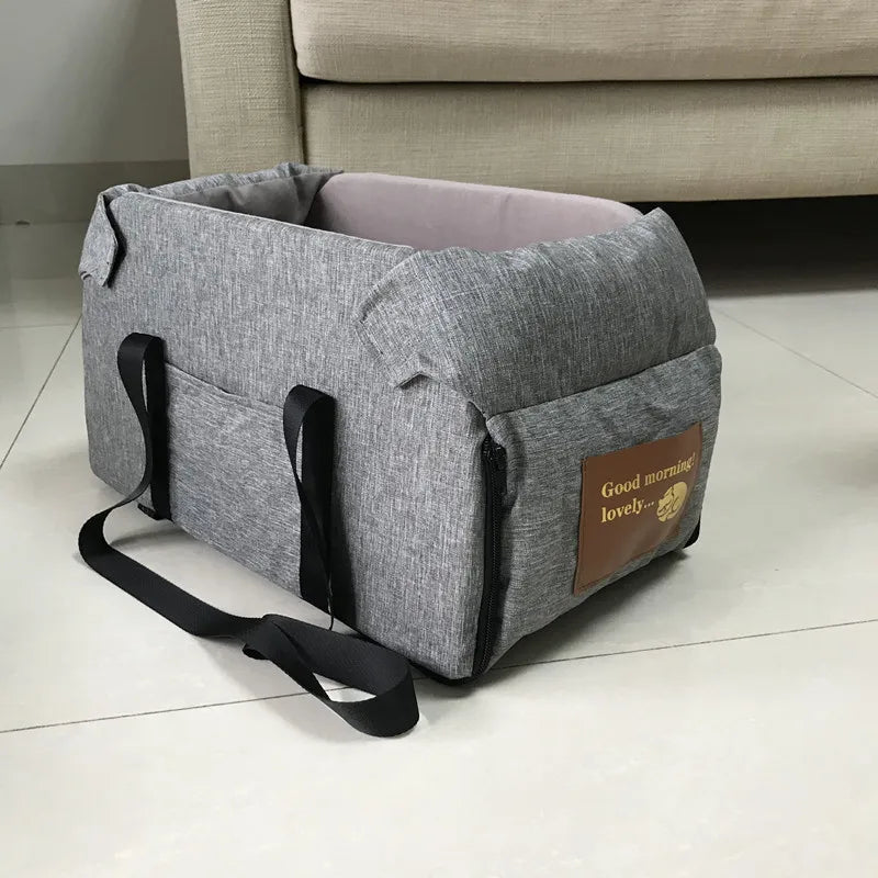 Portable Dog Car Seat Bed, Central Car Carrier for Small Dogs & Cats, Safety Travel Bag Portable Dog Car Seat Bed, Central Car Carrier for Small Dogs & Cats, Safety Travel Bag