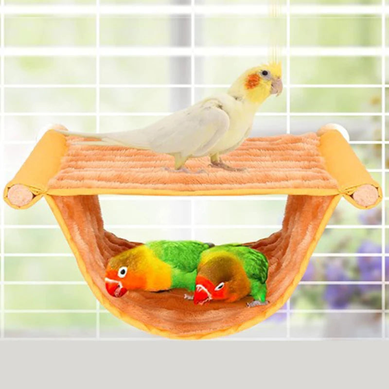 Winter Warm Plush Hanging Bird Nest Hut — Cozy Hideaway for Parrots & Finches Winter Warm Plush Hanging Bird Nest Hut — Cozy Hideaway for Parrots & Finches