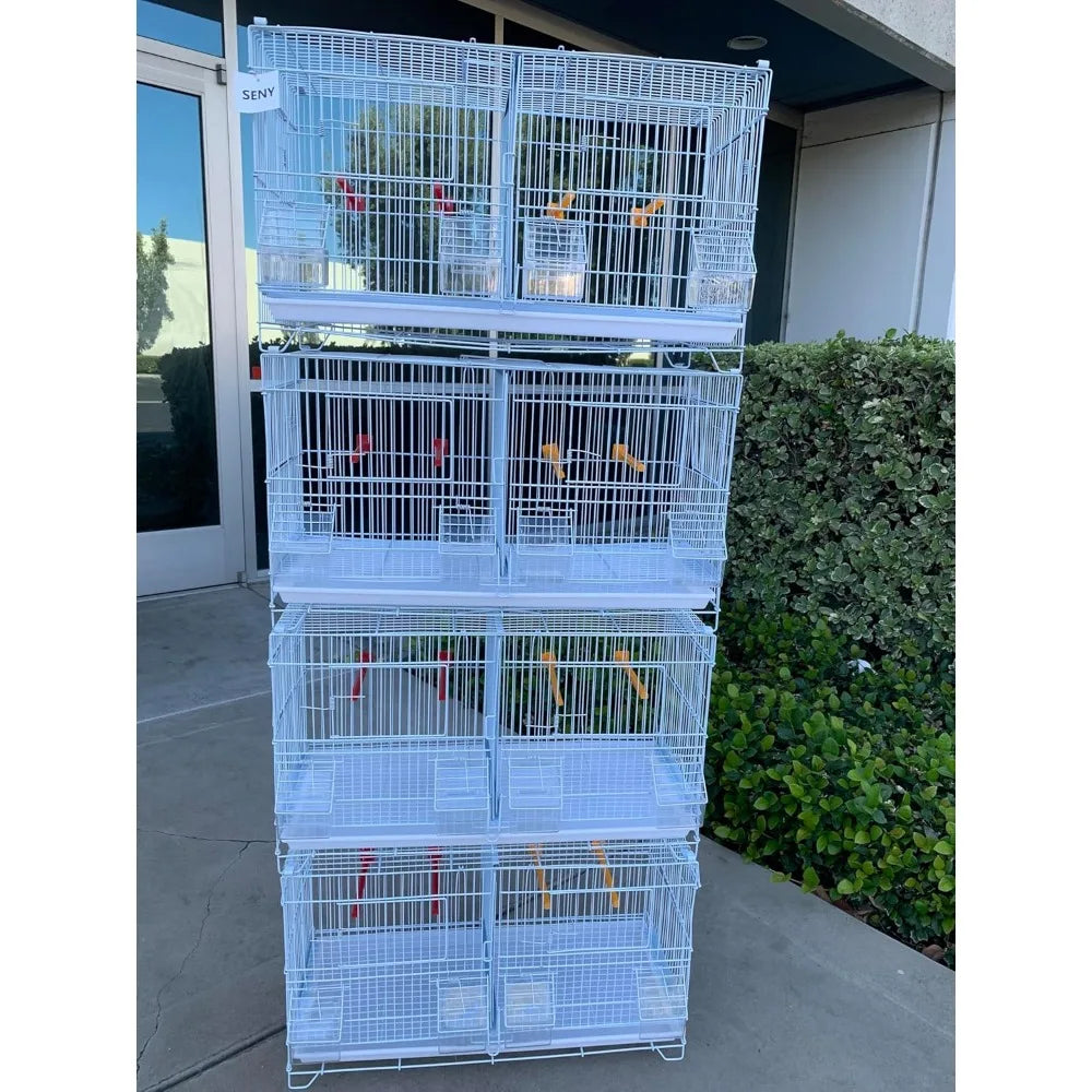 Set of 4 Stackable Breeding Bird Cage for Canary, Finch, and Small Birds Set of 4 Stackable Breeding Bird Cage for Canary, Finch, and Small Birds