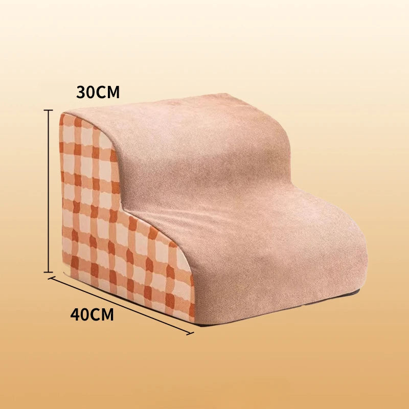 Non-Slip Ramp for Dogs & Cats - 2/3 Step Washable Memory Foam Pet Stairs Non-Slip Ramp for Dogs & Cats - 2/3 Step Washable Memory Foam Pet Stairs