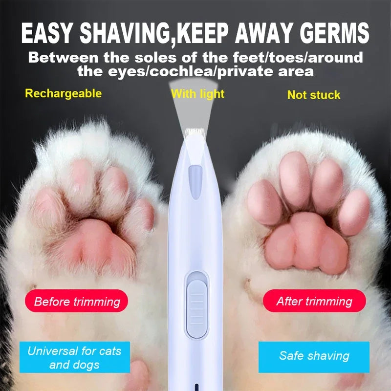 Electric Pet Hair Trimmer – Professional Dog & Cat Grooming Clipper for Paws, Ears, and Face Electric Pet Hair Trimmer – Professional Dog & Cat Grooming Clipper for Paws, Ears, and Face
