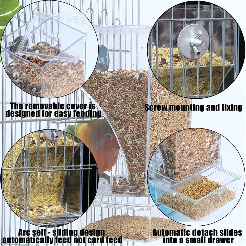 Spill-Proof Automatic Bird Feeder — Splash-Proof Outdoor Feeder for Parrots & Birds Spill-Proof Automatic Bird Feeder — Splash-Proof Outdoor Feeder for Parrots & Birds