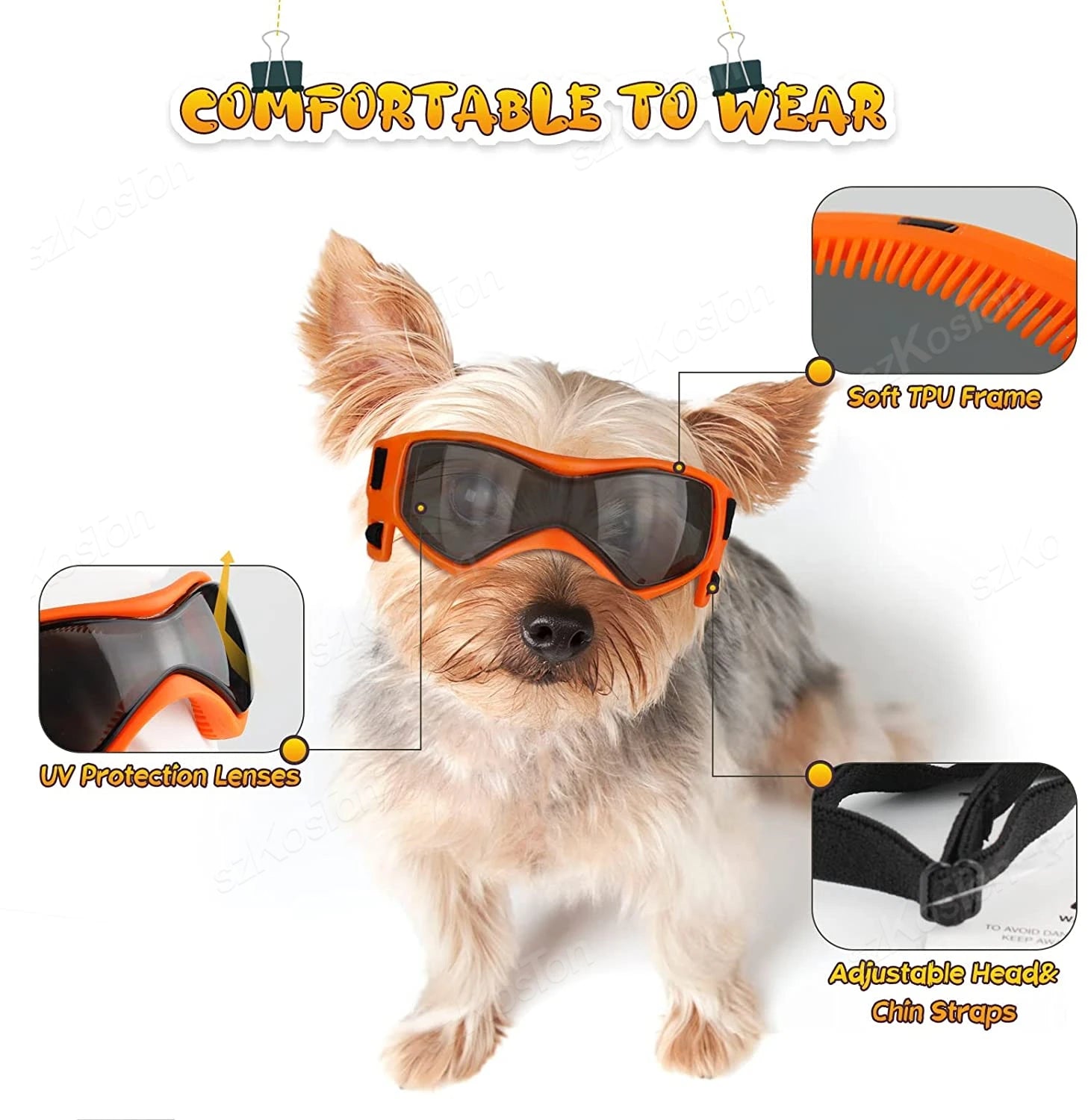 Adjustable Dog Goggles – UV Protection Sunglasses for Small & Medium Breed Dogs Adjustable Dog Goggles – UV Protection Sunglasses for Small & Medium Breed Dogs