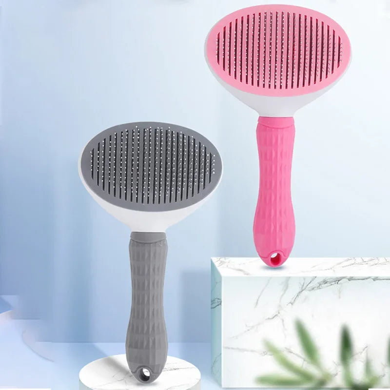 Pet Grooming Brush for Dogs & Cats, Stainless Steel Comb for Long Hair and Shedding Care Pet Grooming Brush for Dogs & Cats, Stainless Steel Comb for Long Hair and Shedding Care